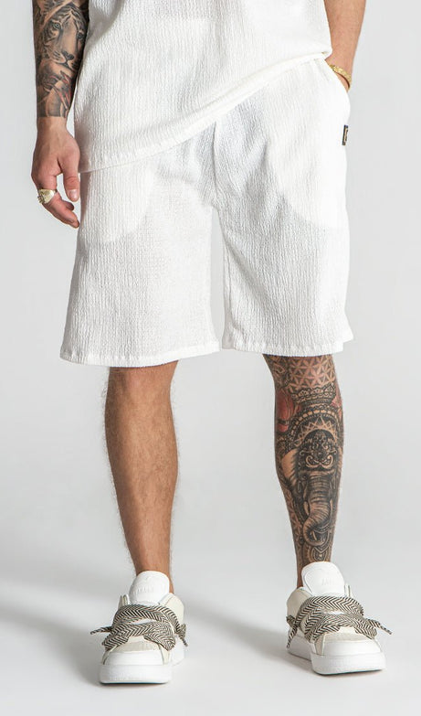 WHITE RESORT SHORTS - Drakkar shop