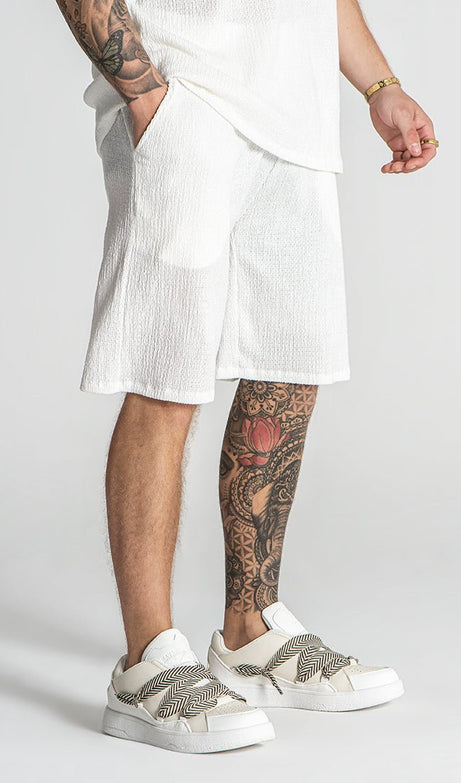 WHITE RESORT SHORTS - Drakkar shop