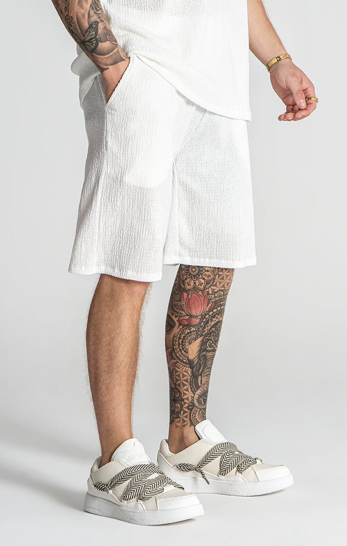 WHITE RESORT SHORTS - Drakkar shop