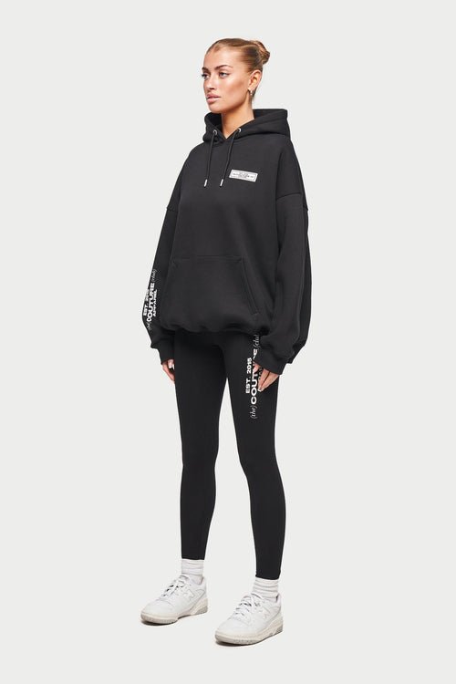 BADGED LOGO FLEECE OVERSIZED HOODIE - Drakkar shop