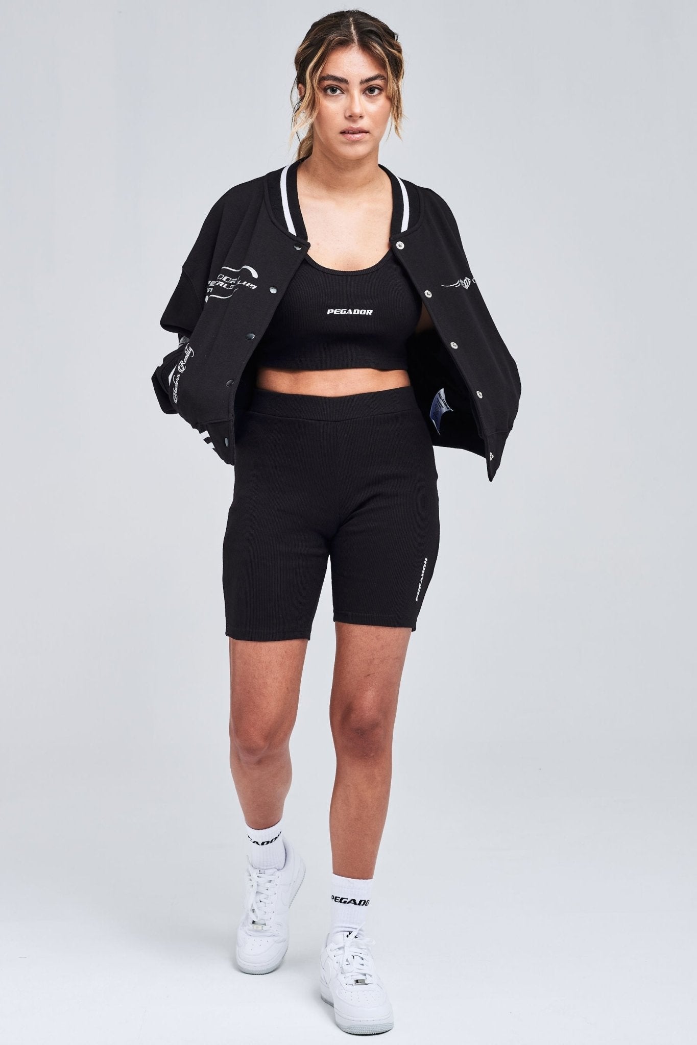 BARRIE RIB BIKER SHORTS BLACK - Drakkar shop