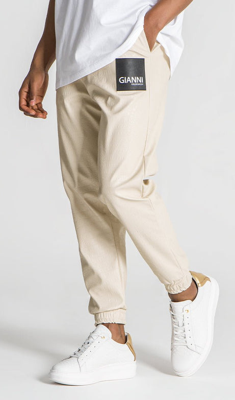 BEIGE BRONX LOOSE JOGGERS - Drakkar shop