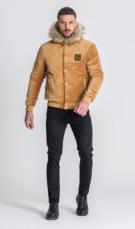 BEIGE ELITE VELVET JACKET - Drakkar shop