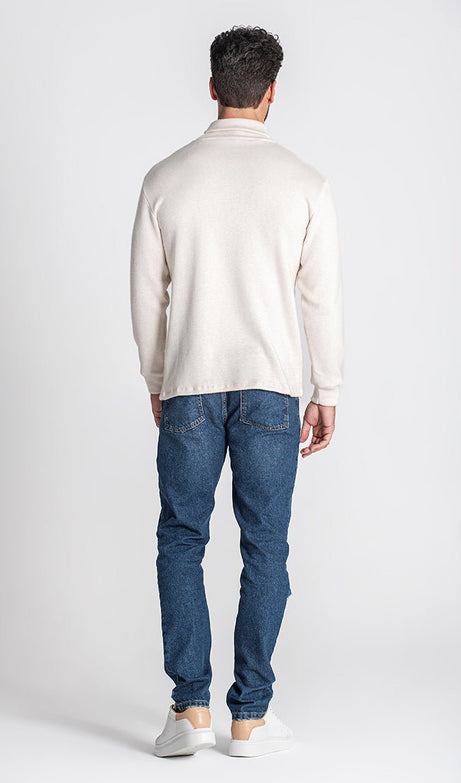 BEIGE SMOOTH TURTLENECK - Drakkar shop