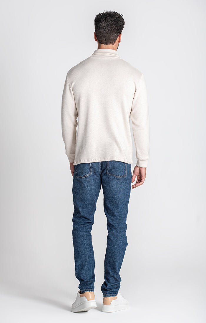 BEIGE SMOOTH TURTLENECK - Drakkar shop