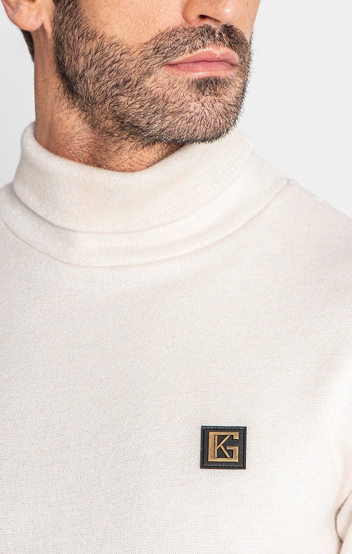 BEIGE SMOOTH TURTLENECK - Drakkar shop