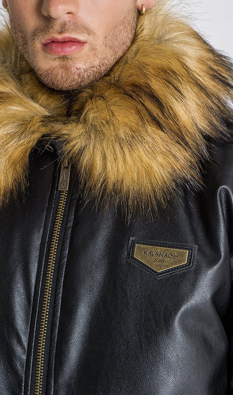 BLACK AVIATOR JACKET - Drakkar shop