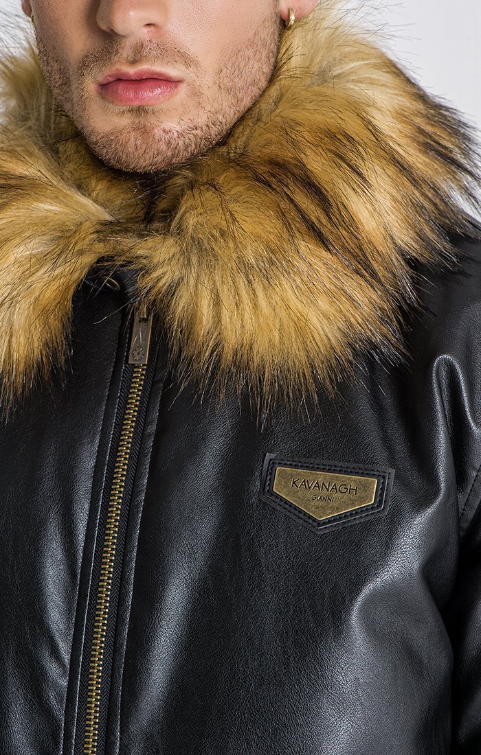 BLACK AVIATOR JACKET - Drakkar shop