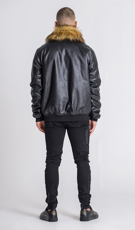 BLACK AVIATOR JACKET