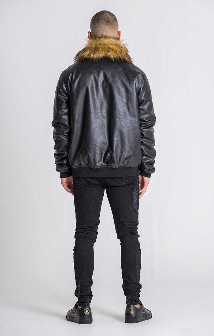 BLACK AVIATOR JACKET