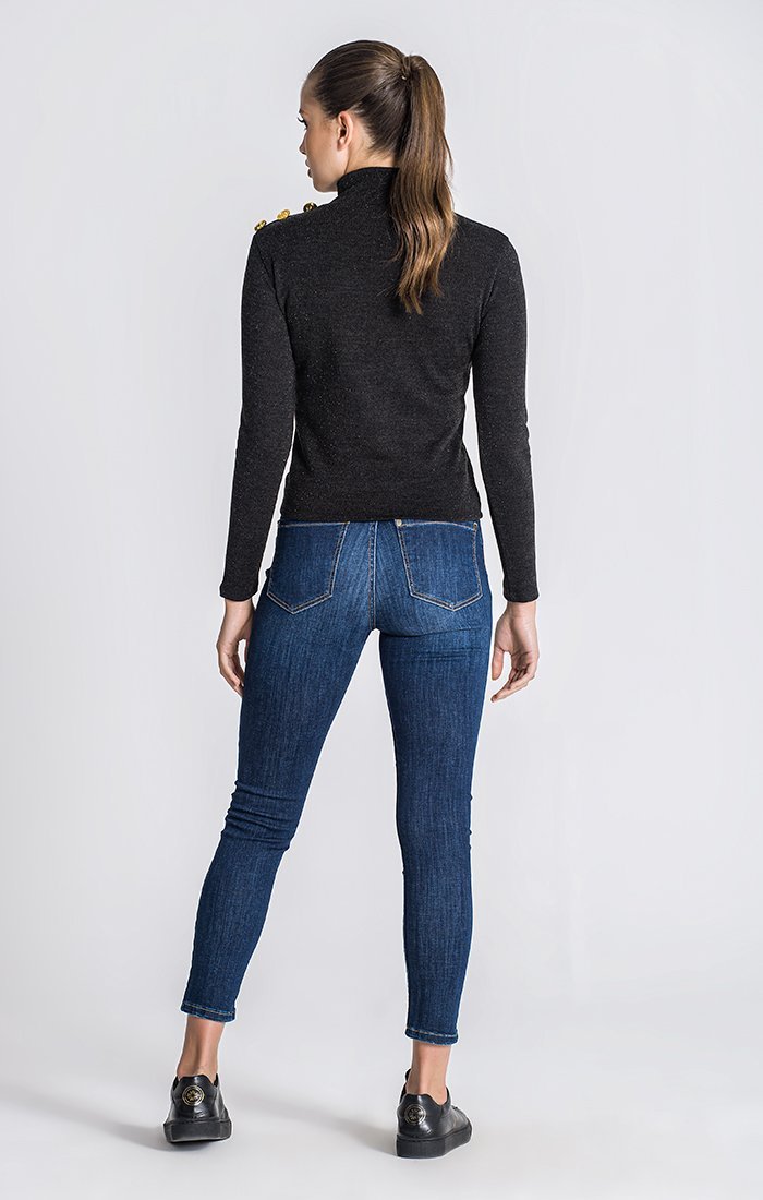 BLACK CONSTELLATION TURTLENECK - Drakkar shop