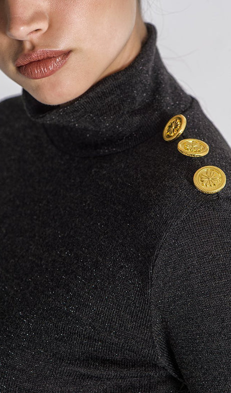 BLACK CONSTELLATION TURTLENECK - Drakkar shop