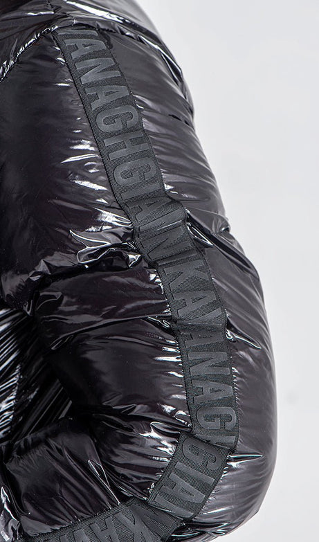 BLACK CRYPTO PUFFER JACKET - Drakkar shop