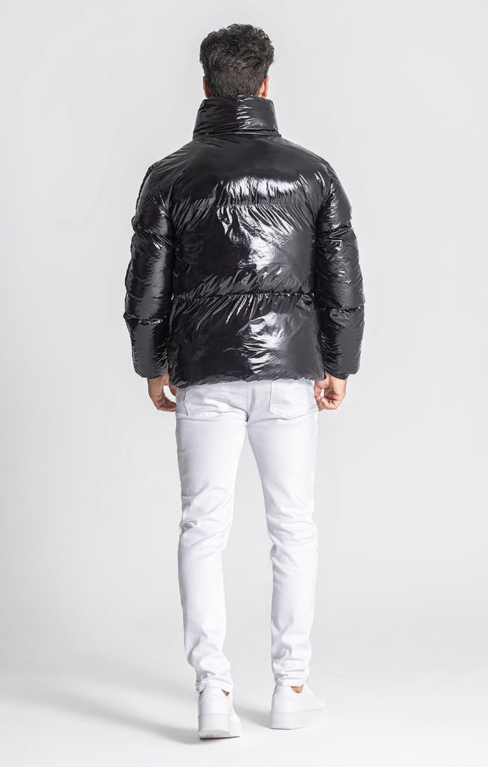 BLACK CRYPTO PUFFER JACKET - Drakkar shop