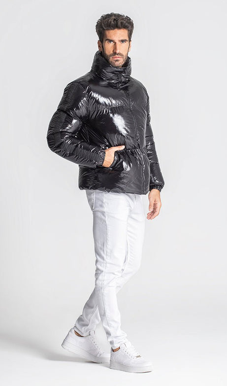 BLACK CRYPTO PUFFER JACKET - Drakkar shop