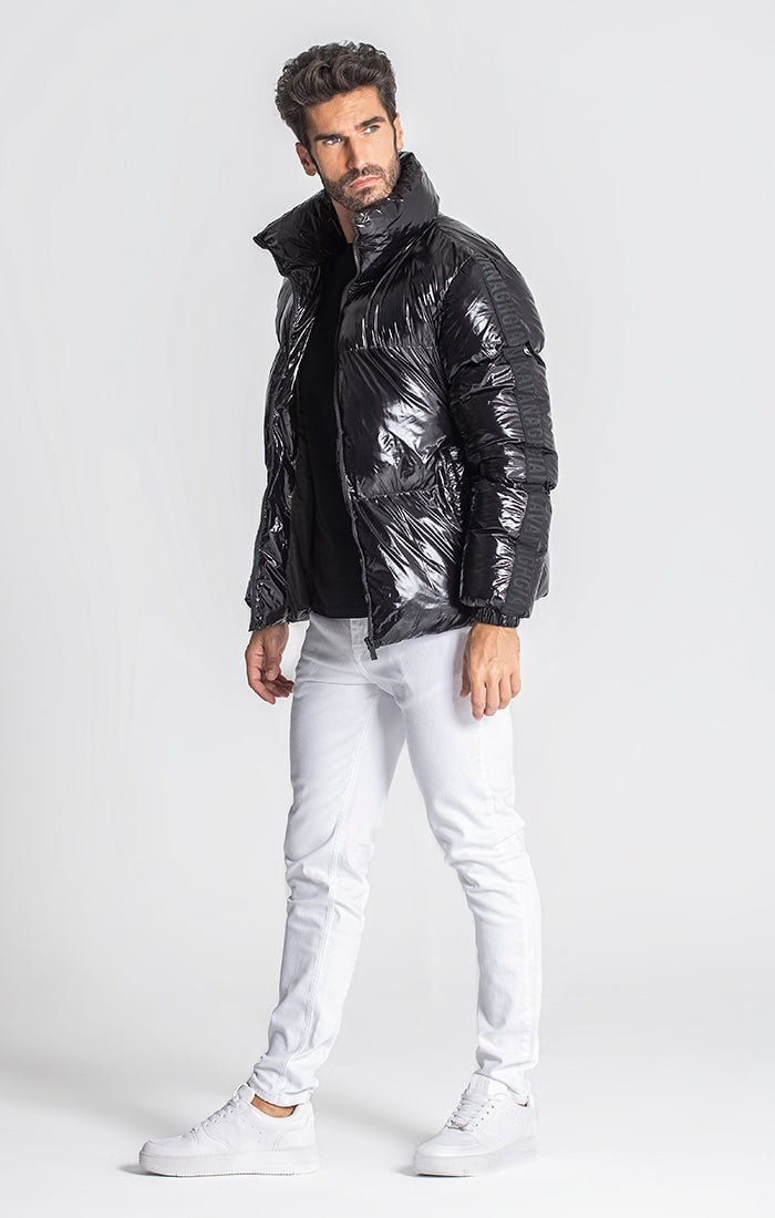 BLACK CRYPTO PUFFER JACKET - Drakkar shop