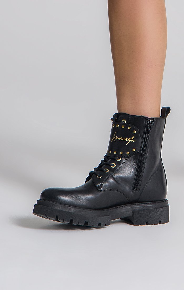 BLACK GK GLADIATOR BOOTS - Drakkar shop