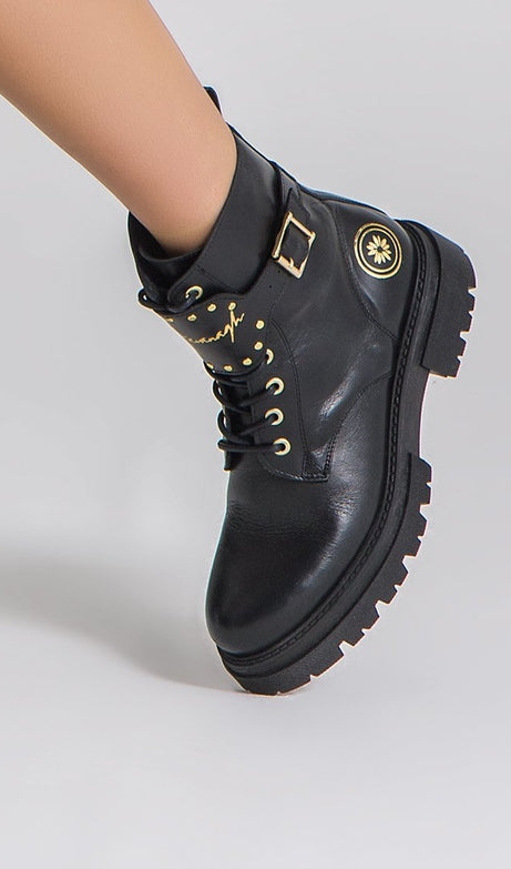 BLACK GK GLADIATOR BOOTS - Drakkar shop