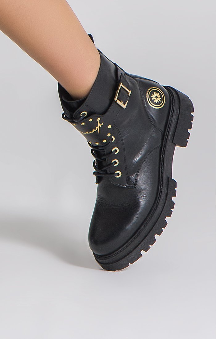 BLACK GK GLADIATOR BOOTS - Drakkar shop