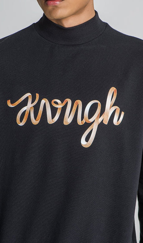 BLACK LACE OVERSIZED SWEAT - Drakkar shop