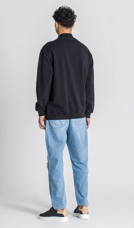 BLACK LACE OVERSIZED SWEAT - Drakkar shop