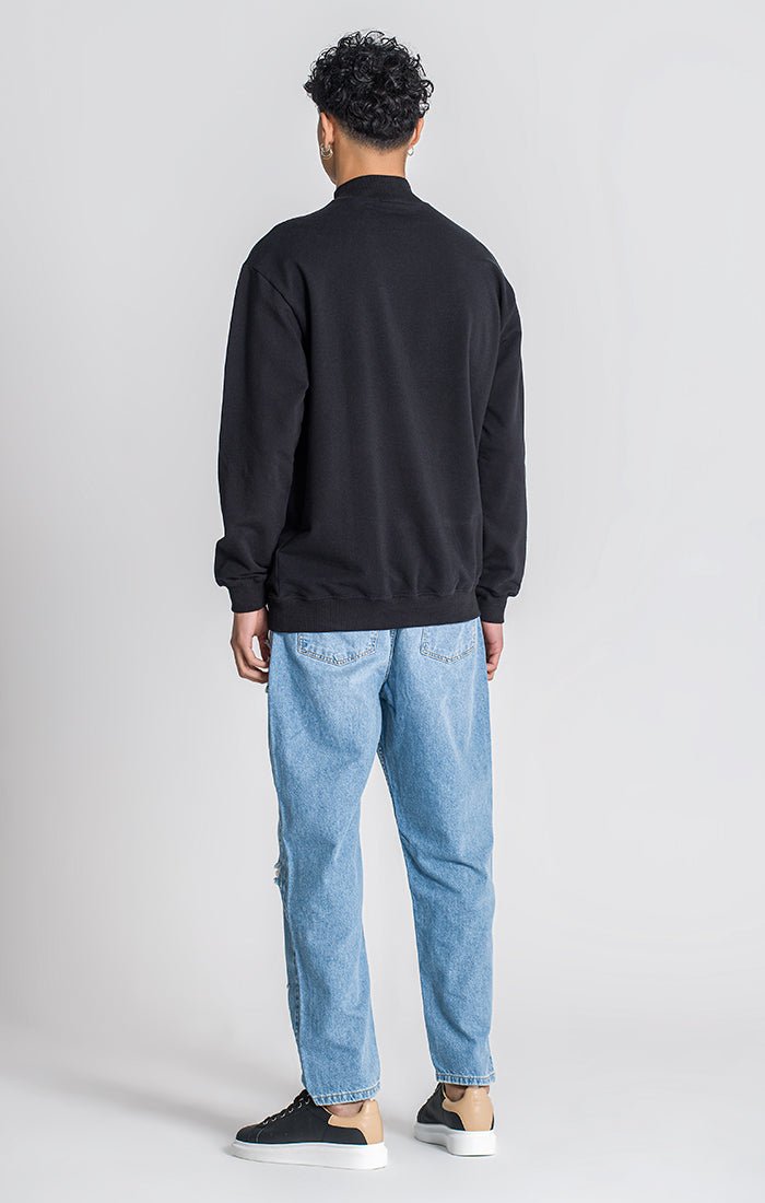 BLACK LACE OVERSIZED SWEAT - Drakkar shop