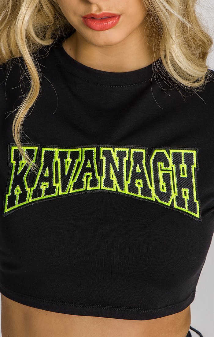 BLACK MAJOR LEAGUE CROPPED TEE - Drakkar shop