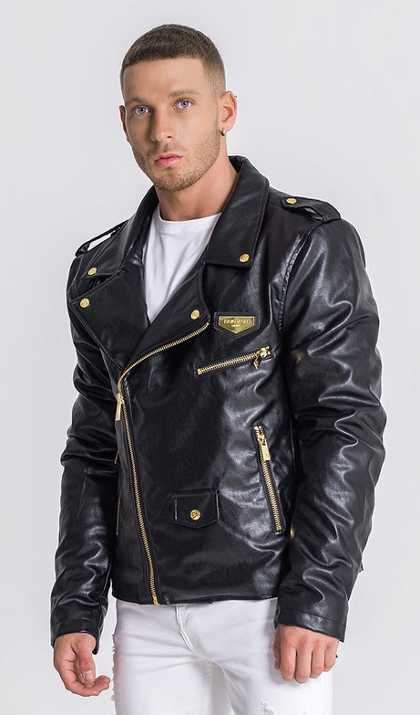 BLACK OPULENCE BIKER JACKET - Drakkar shop