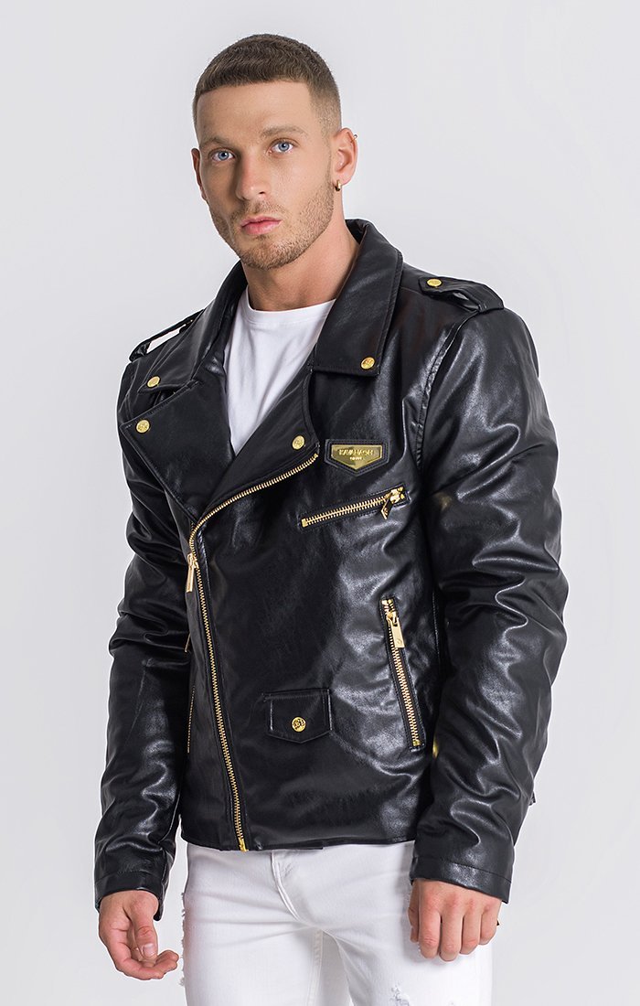BLACK OPULENCE BIKER JACKET - Drakkar shop