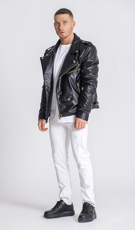 BLACK OPULENCE BIKER JACKET - Drakkar shop