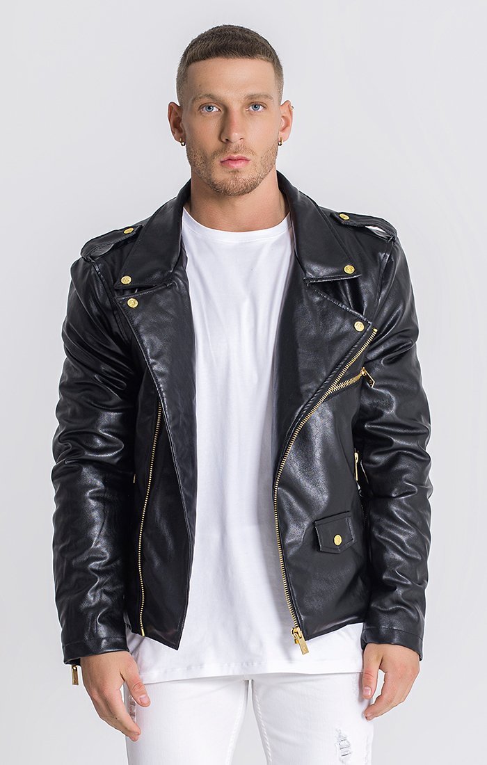 BLACK OPULENCE BIKER JACKET - Drakkar shop