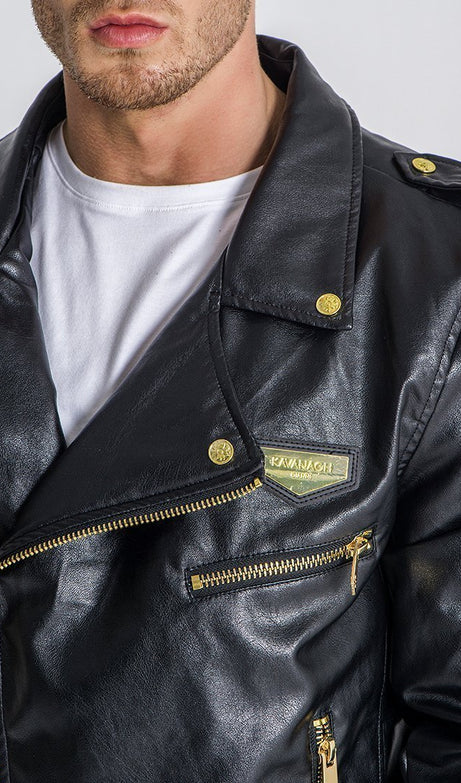 BLACK OPULENCE BIKER JACKET - Drakkar shop