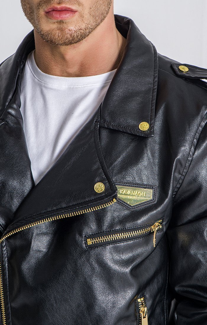 BLACK OPULENCE BIKER JACKET - Drakkar shop