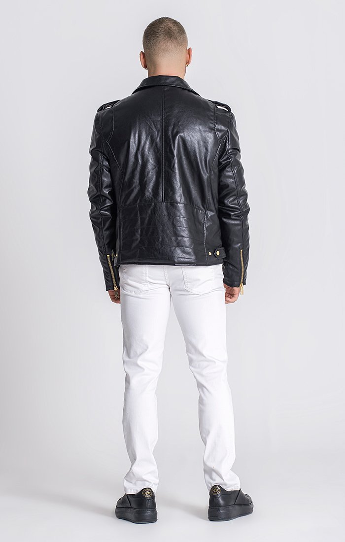 BLACK OPULENCE BIKER JACKET - Drakkar shop