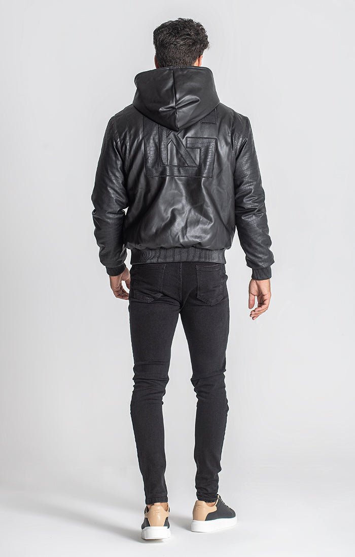 BLACK TEXAS HOODIE BOMBER - Drakkar shop