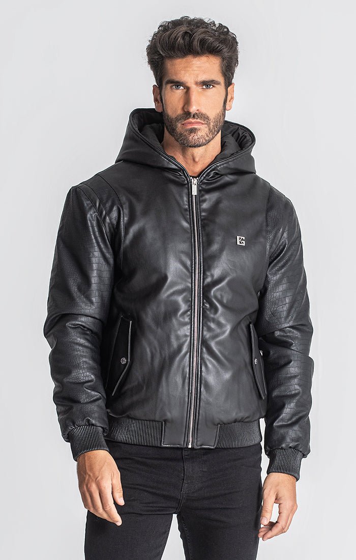 BLACK TEXAS HOODIE BOMBER - Drakkar shop