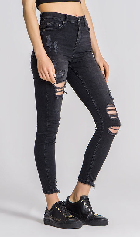 BLACK WINNERS PAIN SKINNY JEANS - Drakkar shop