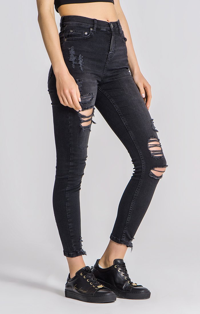 BLACK WINNERS PAIN SKINNY JEANS - Drakkar shop