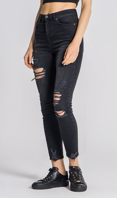 BLACK WINNERS PAIN SKINNY JEANS - Drakkar shop