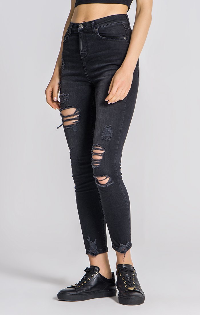BLACK WINNERS PAIN SKINNY JEANS - Drakkar shop