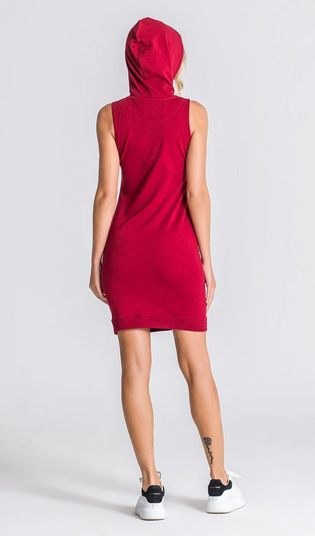 Burgundy Mirror Blood Hoodie Dress - Drakkar shop