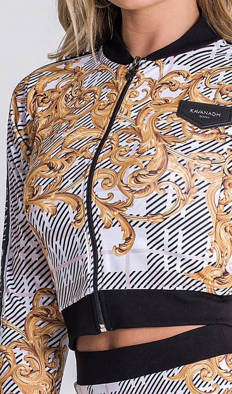 Gold Baroque Tartan Jacket - Drakkar shop