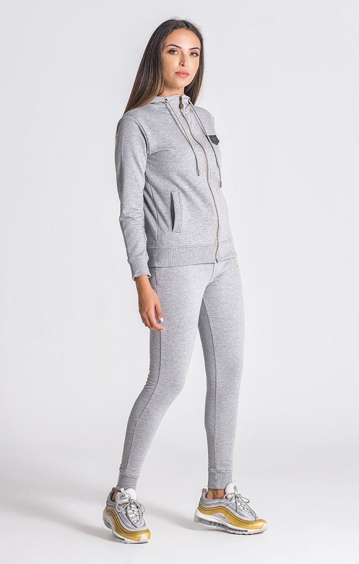 Grey Melange Core Hoodie Jacket - Drakkar shop