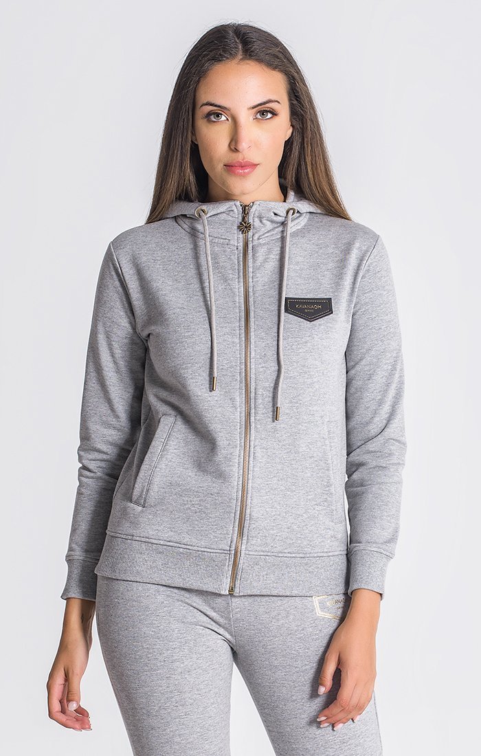 Grey Melange Core Hoodie Jacket - Drakkar shop