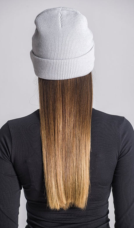 Ice Grey Beanie with Gold GK Plaque/W - Drakkar shop