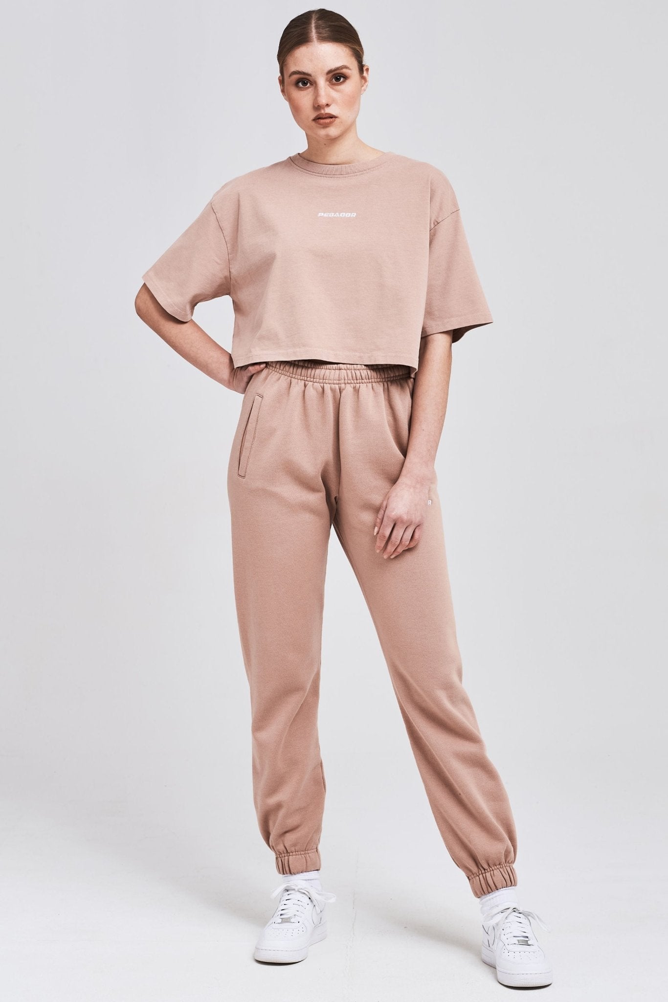 LAYLA OVERSIZED CROPPED TEE WASHED ROSE - Drakkar shop