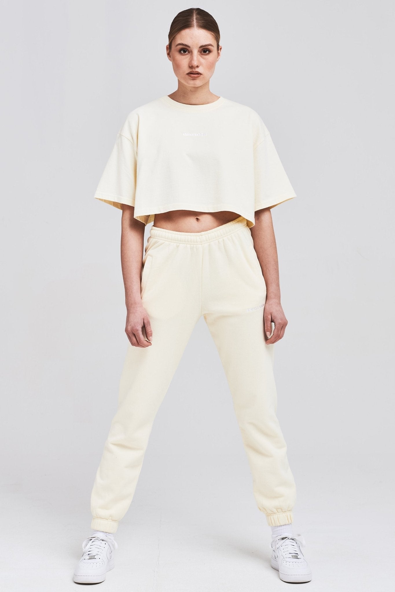 LAYLA OVERSIZED CROPPED TEE WASHED VANILLA - Drakkar shop