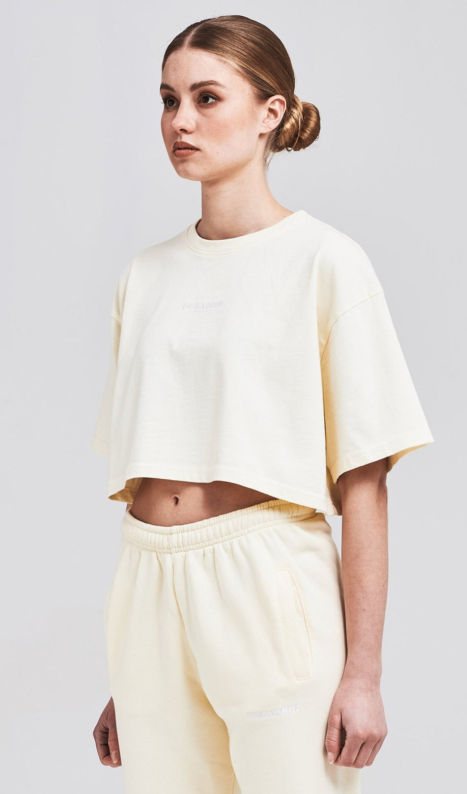 LAYLA OVERSIZED CROPPED TEE WASHED VANILLA - Drakkar shop
