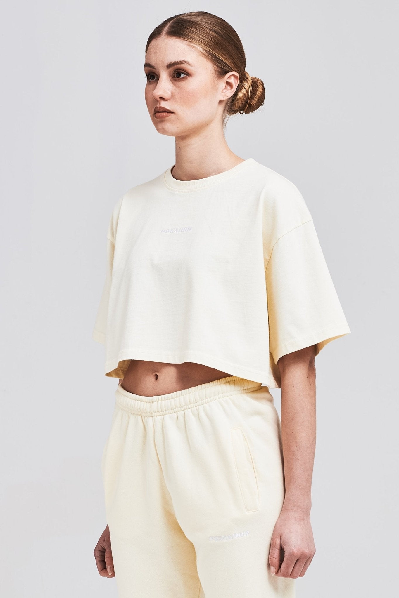 LAYLA OVERSIZED CROPPED TEE WASHED VANILLA - Drakkar shop