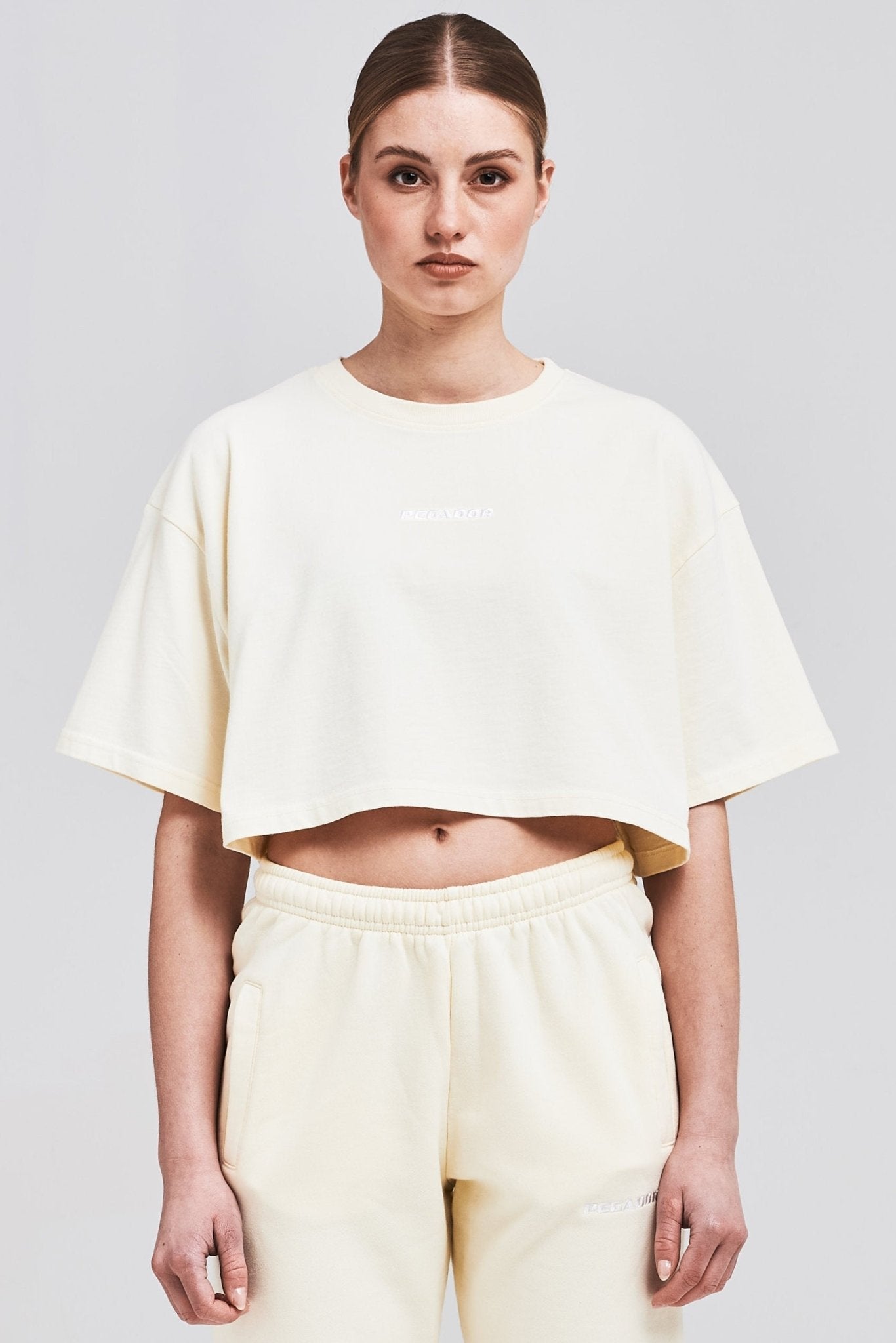 LAYLA OVERSIZED CROPPED TEE WASHED VANILLA - Drakkar shop